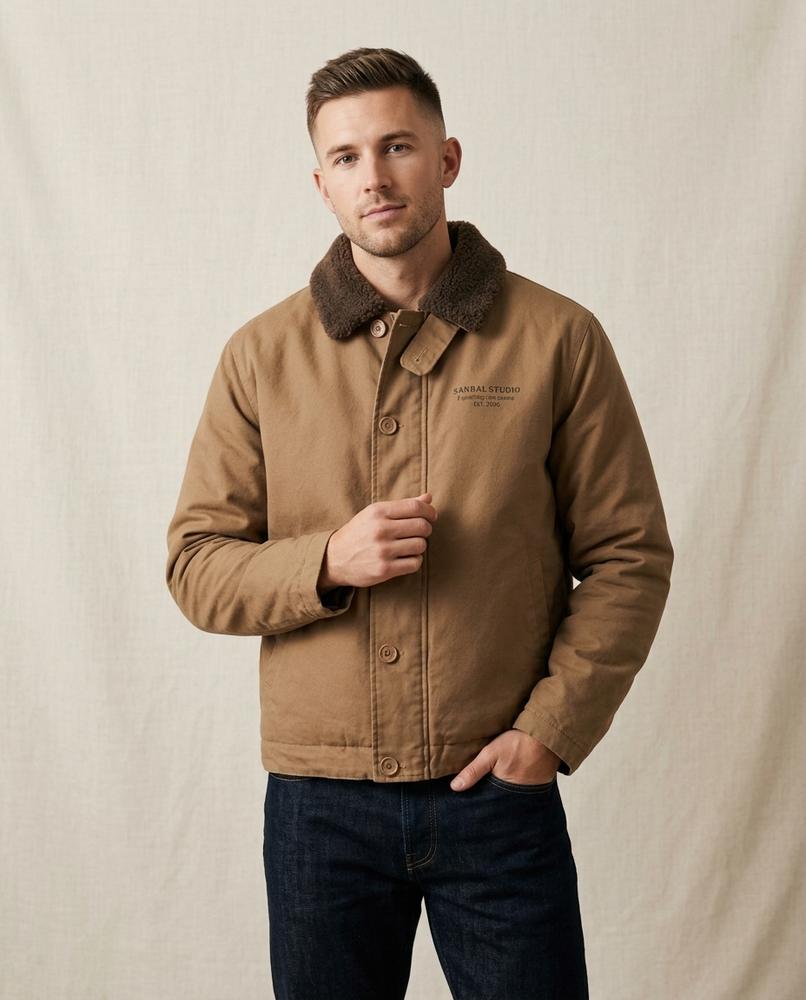 Lands Mode - Nesen | Gefüttert Geknöpft Jacke Unisex