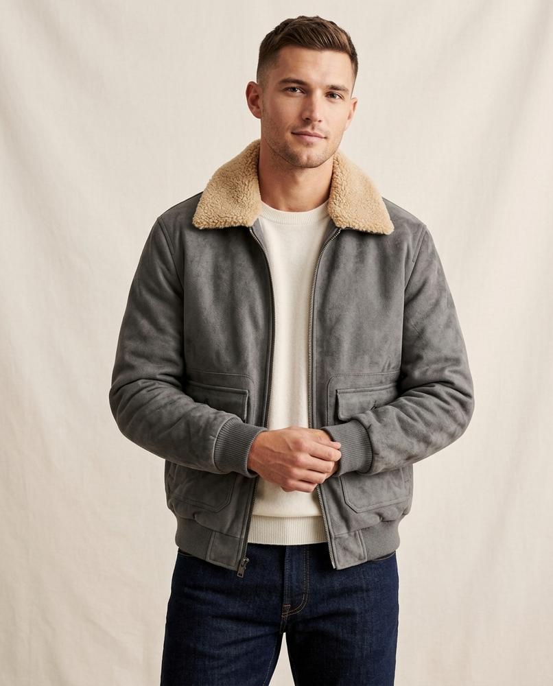 Lands Mode - Laven | Gefüttert Veloursartig Jacke Herren