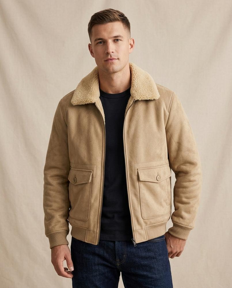 Lands Mode - Laven | Gefüttert Veloursartig Jacke Herren
