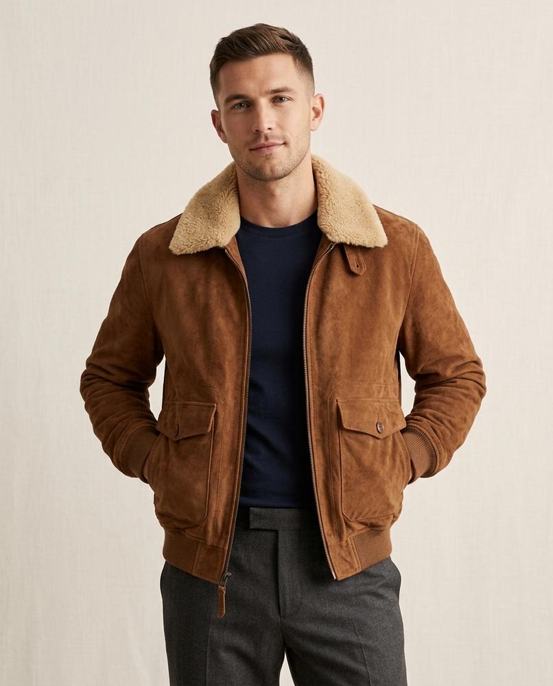 Lands Mode - Laven | Gefüttert Veloursartig Jacke Herren
