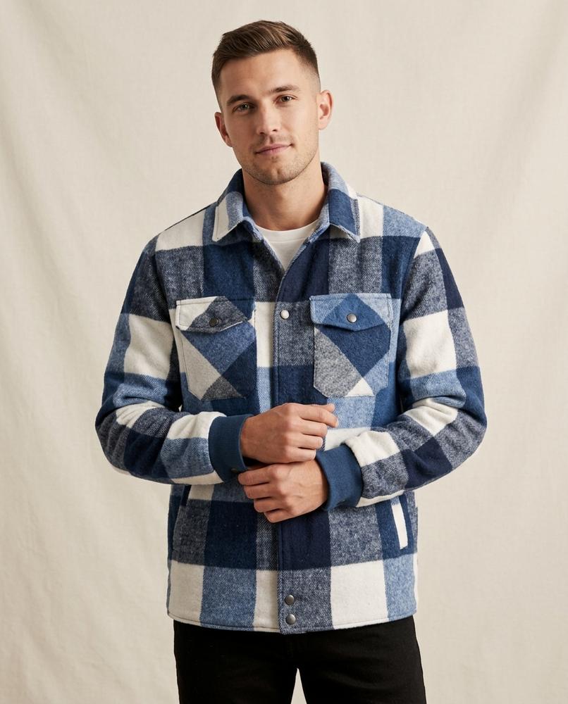 Lands Mode - Larel | Gefüttert Kariert Jacke Herren