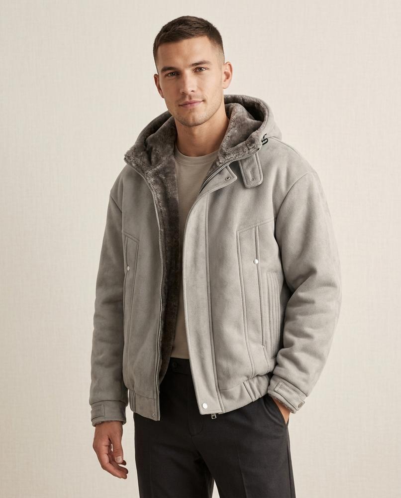 Lands Mode - Nitir | Gefüttert Veloursartig Jacke Herren