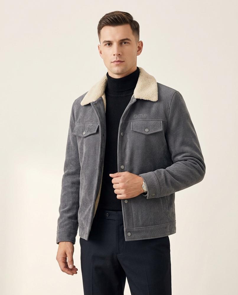 Lands Mode - Kanor | Gefütterte Strukturierte Jacke Herren