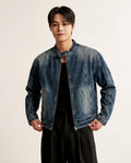Lands Mode - Tasin | Reißverschluss Denim Jacke Herren