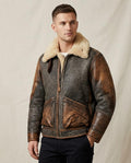 Lands Mode - Tidan | Gefütterte Lederne Jacke Herren