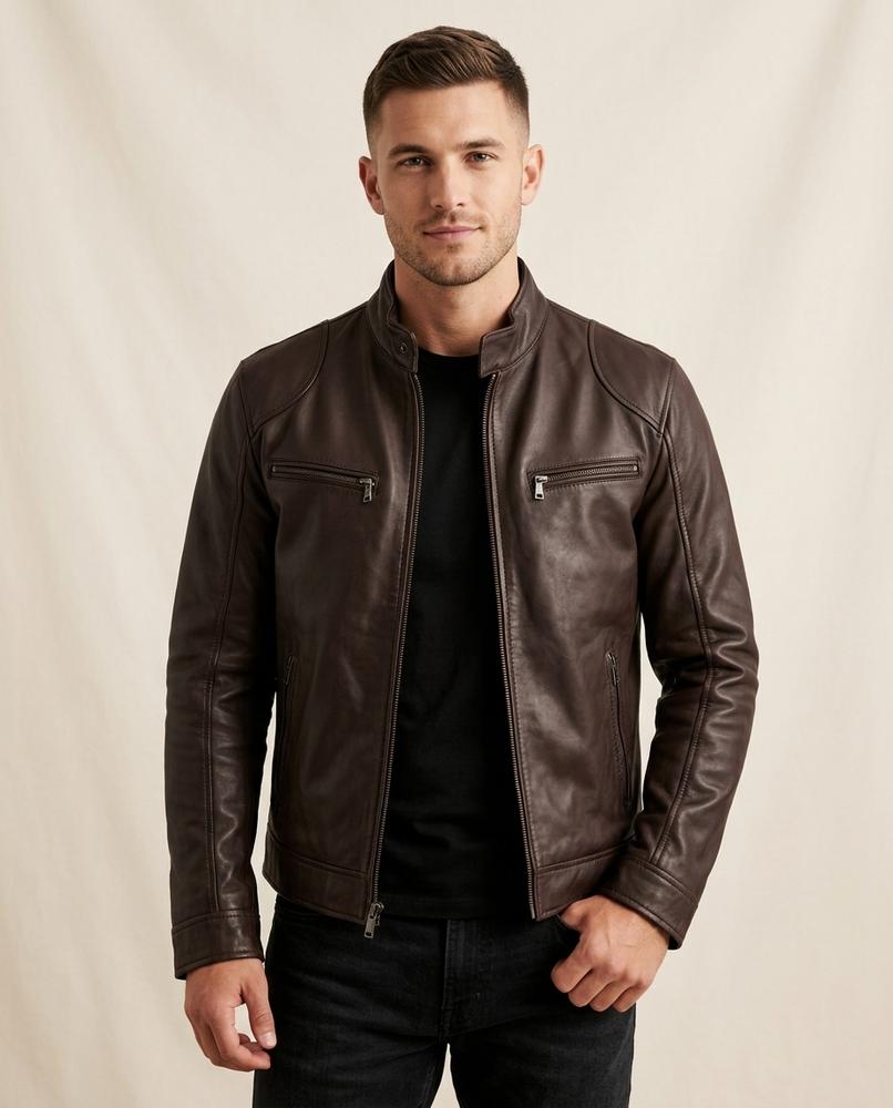 Beanland - Rosan | Reißverschluss Leder Jacke Herren