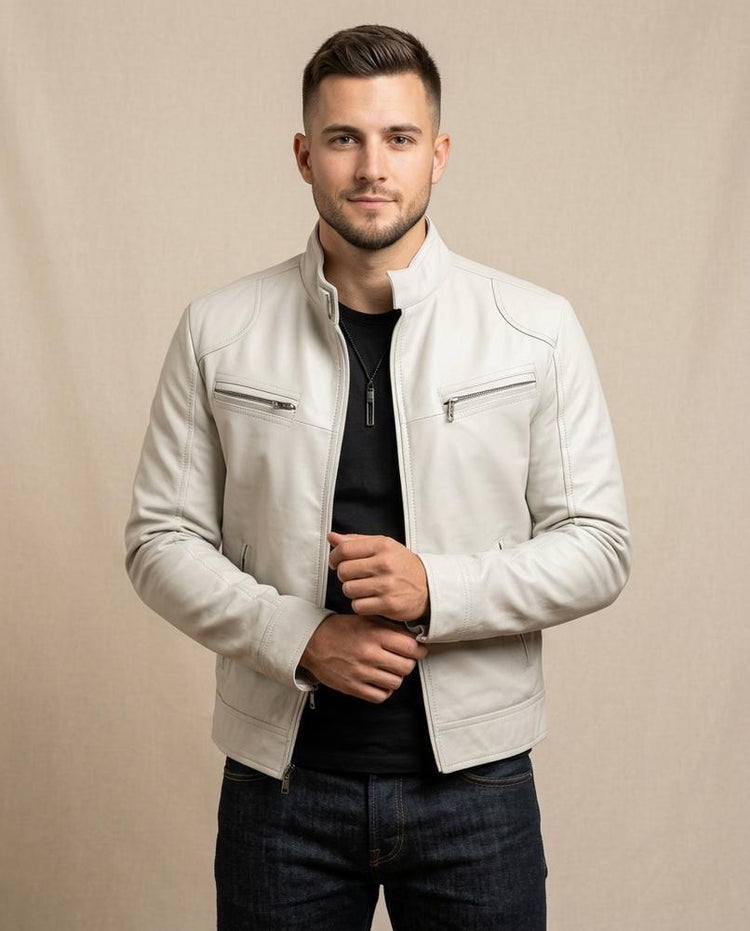 Beanland - Rosan | Reißverschluss Leder Jacke Herren