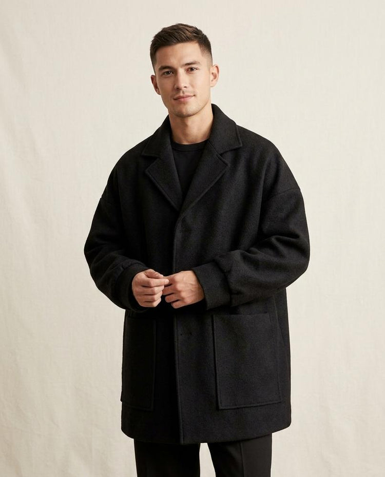 Beanland - Ranal | Gefütterter Oversize Mantel Herren