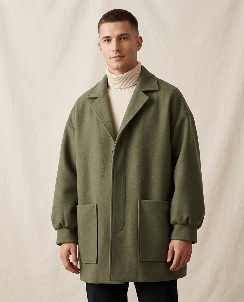 Lands Mode - Ranal | Gefütterter Oversize Mantel Herren