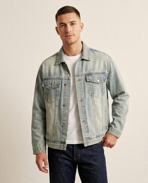 Lands Mode - Allev | Gewaschene Geknöpfte Jacke Unisex