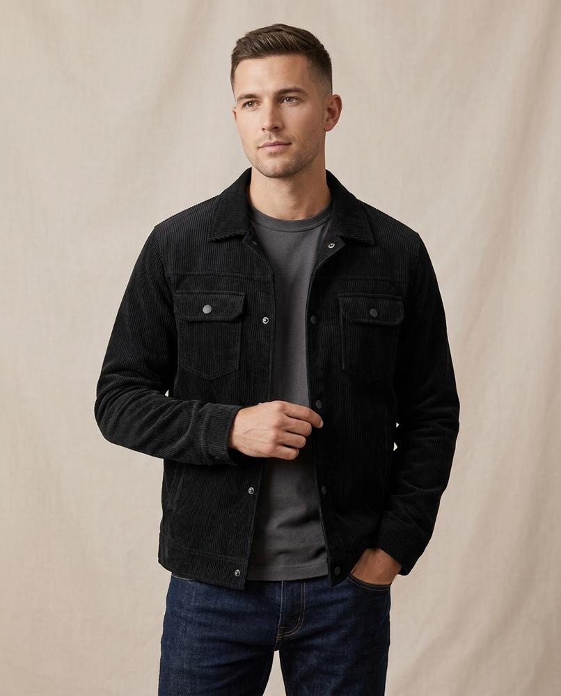 Lands Mode - Keron | Gefütterte Cord Jacke Herren
