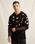 Lands Mode - Mimer | Perforiert Netzartig Hoodie Unisex