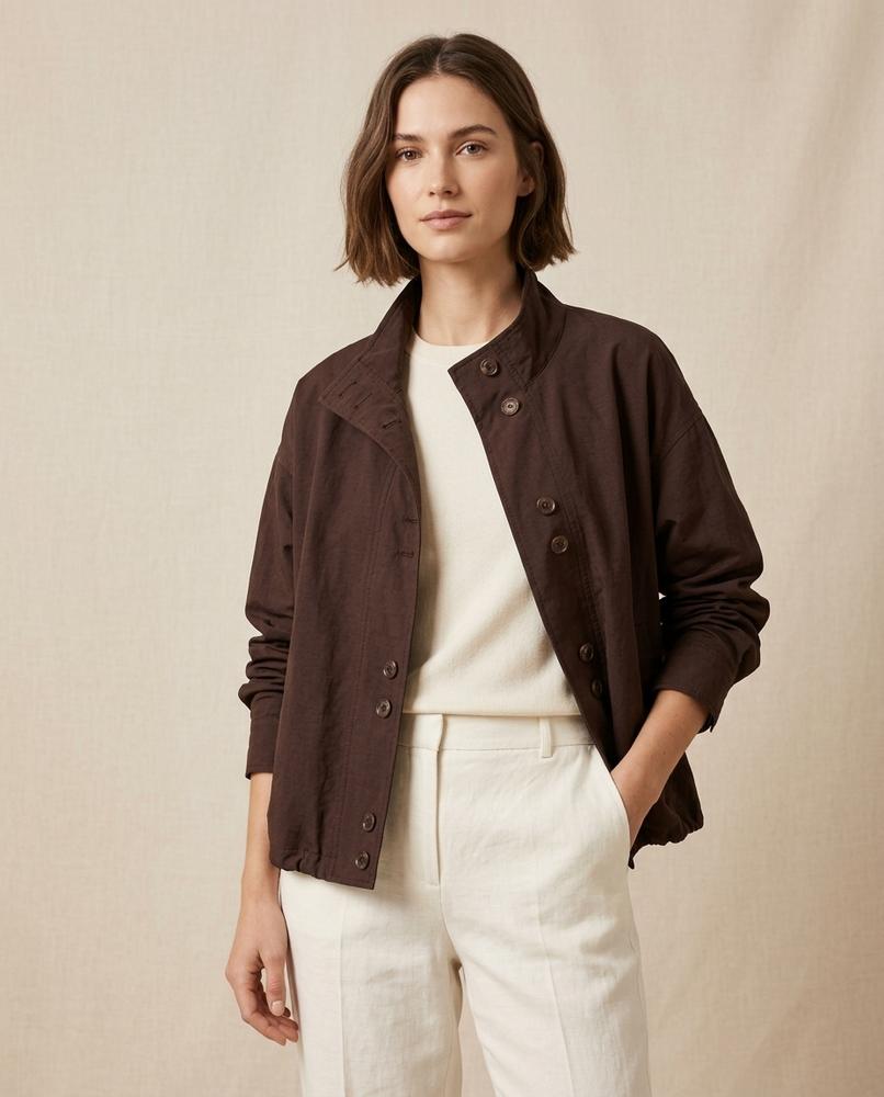 Lands Mode - Davan | Geknittert Geknöpft Jacke Unisex