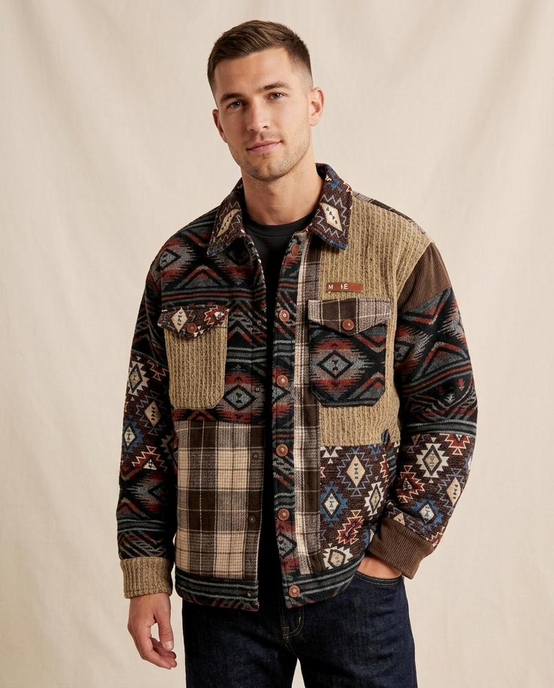 Lands Mode - Sahal | Gepatchte Strukturierte Jacke Unisex