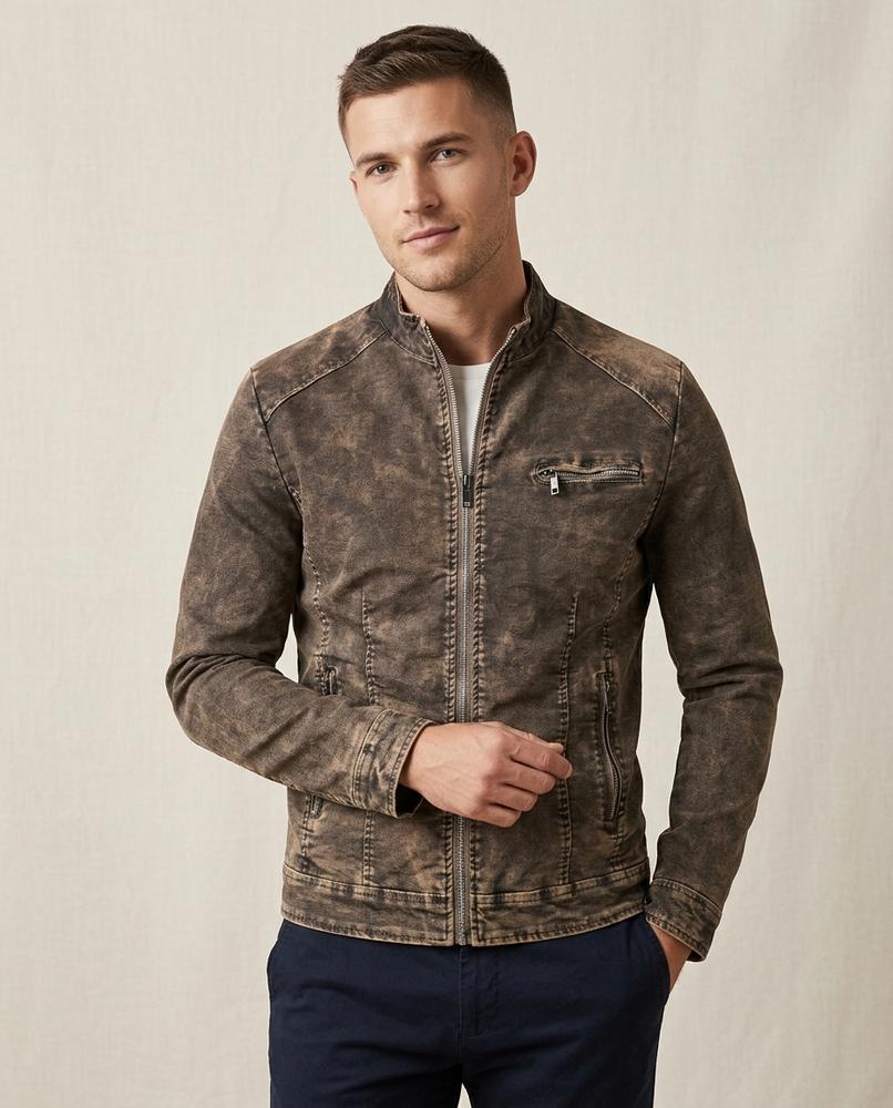 Lands Mode - Zalen | Taillierte Reißverschluss Jacke Herren
