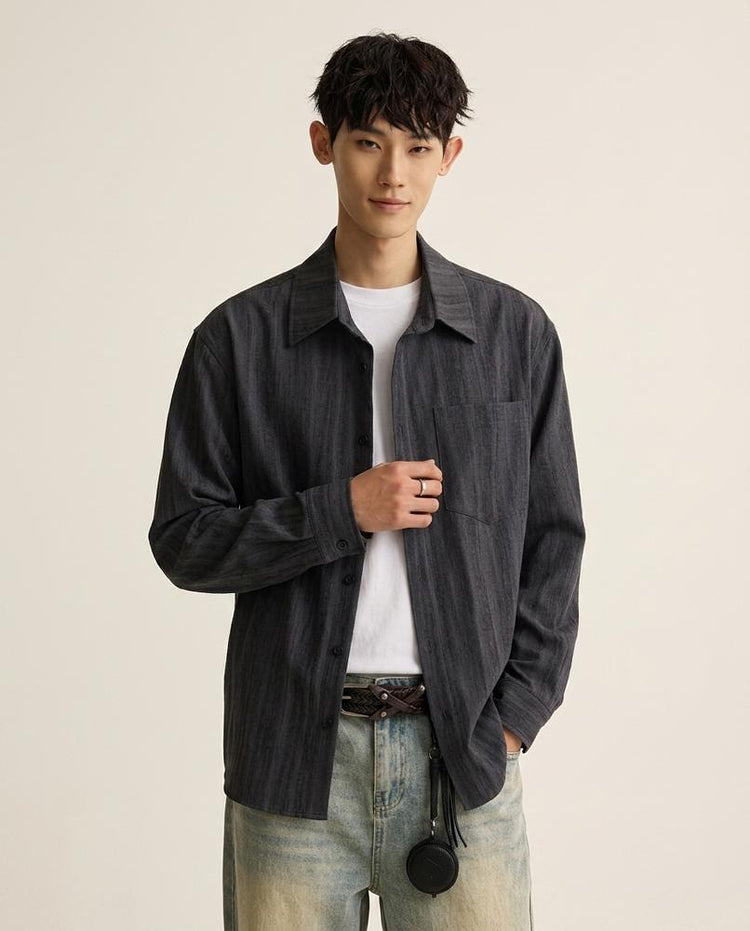 Beanland - Lozan | Strukturiertes Oversize Hemd Herren