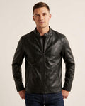 Lands Mode - Kehal | Gerade Geschnittene Kunstleder Jacke Herren