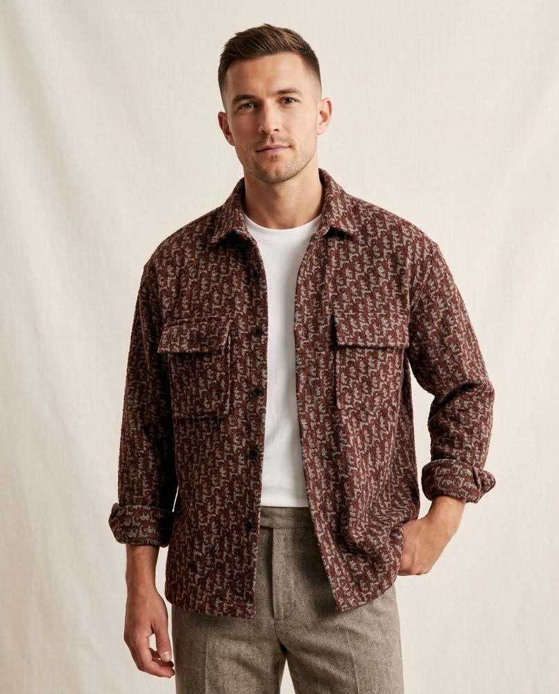 Lands Mode - Noken | Gemusterte Langärmlige Jacke Herren
