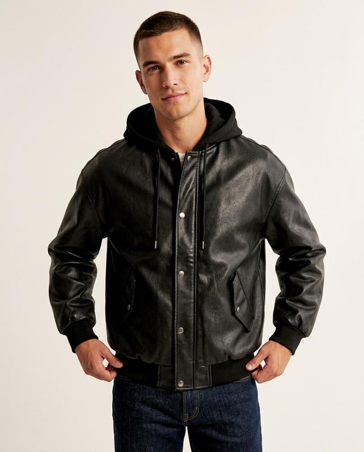 Beanland - Cosil | Kapuzen Kunstleder Jacke Unisex