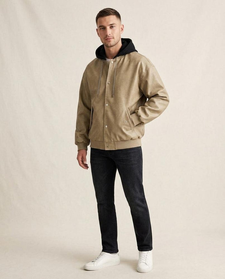 Beanland - Cosil | Kapuzen Kunstleder Jacke Unisex