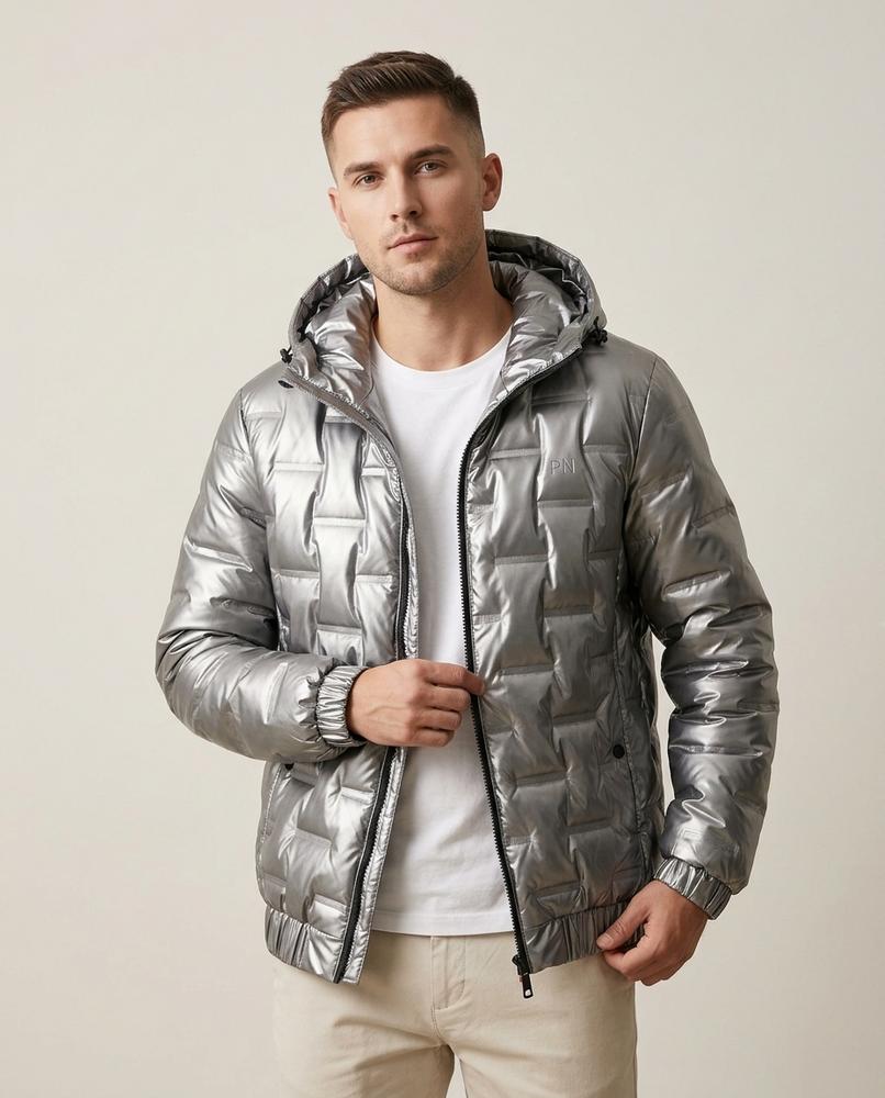 Lands Mode - Zaven | Glänzend Gesteppt Jacke Herren