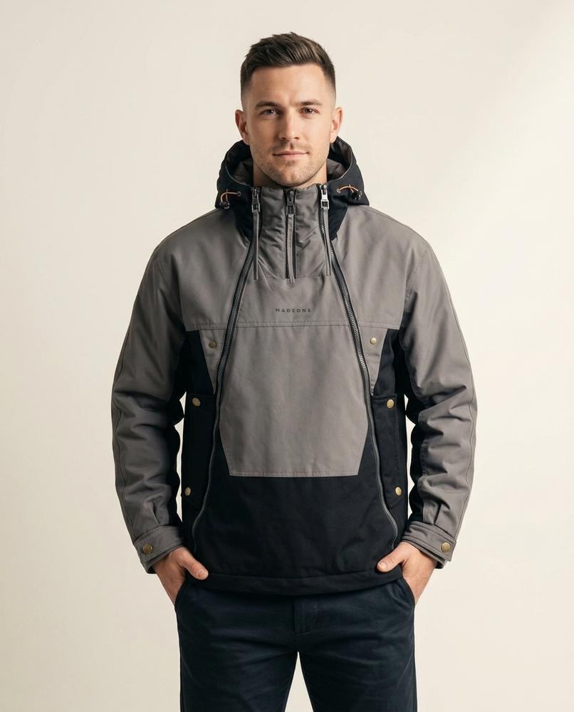 Lands Mode - Calan | Gefütterte Zweifarbige Jacke Herren