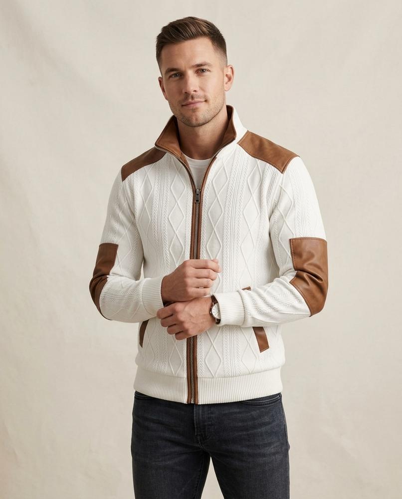 Beanland - Nelom | Strukturierte Gefütterte Jacke Herren