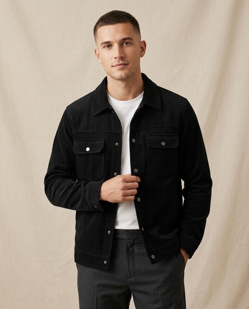 Lands Mode - Zamel | Gerippte Cord Jacke Herren