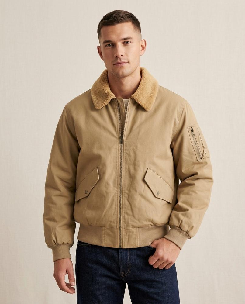 Lands Mode - Dazan | Gefütterte Fellkragen Jacke Herren