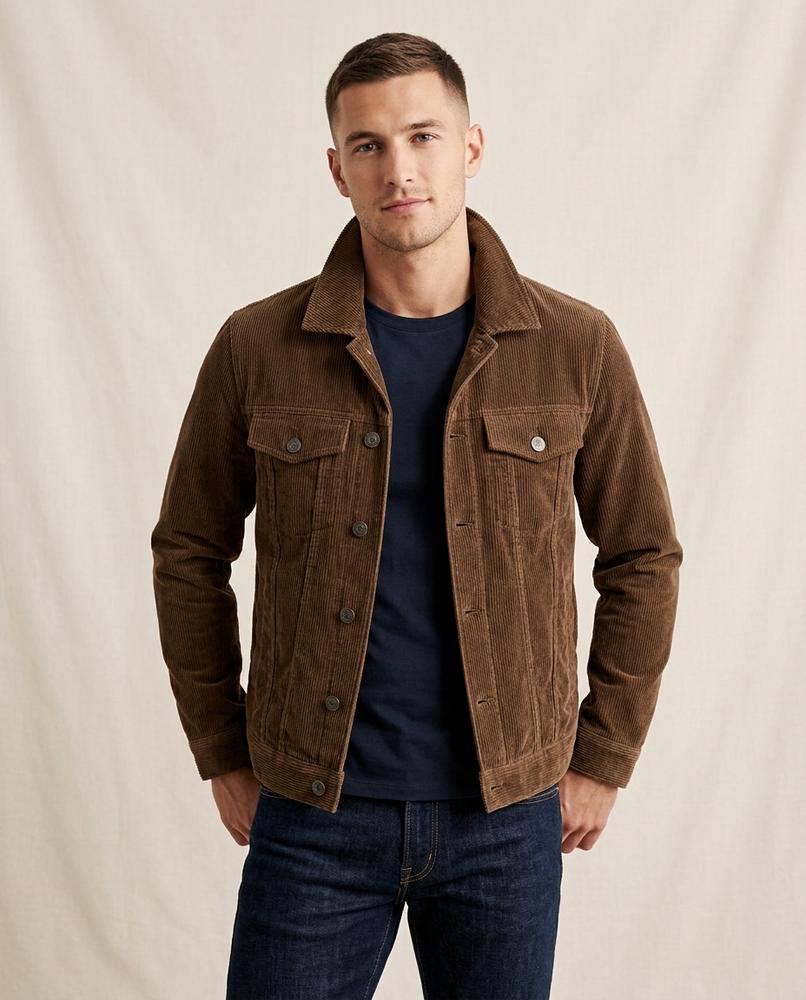 Lands Mode - Niver | Gefütterte Cord Jacke Herren