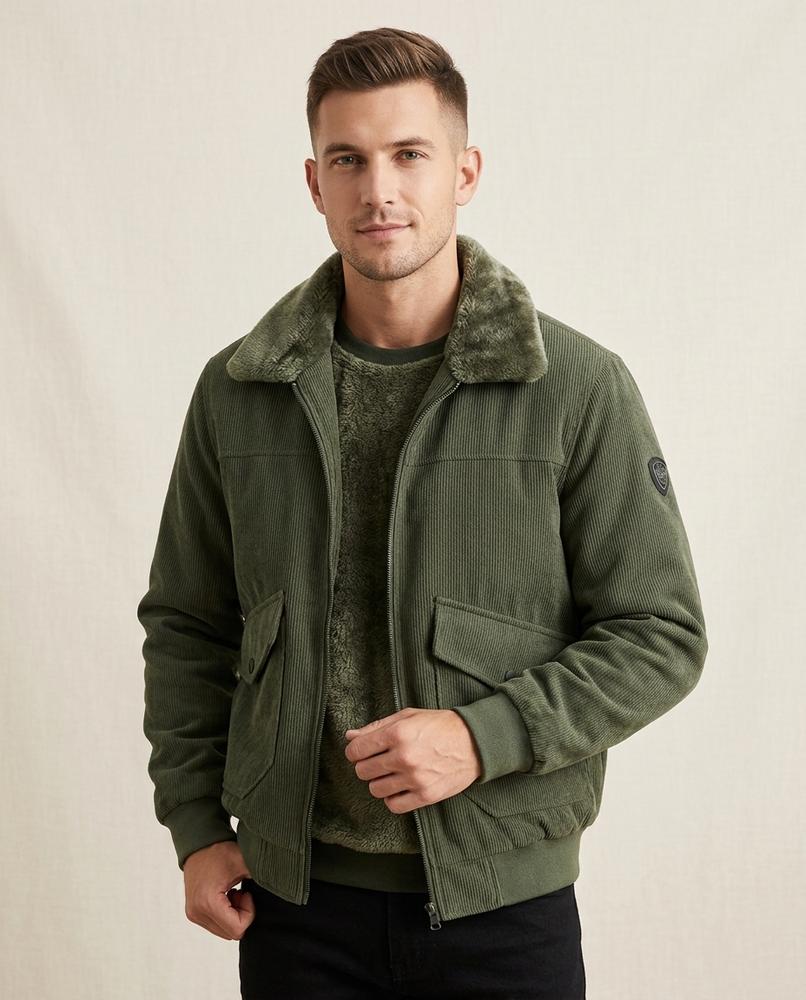 Lands Mode - Maram | Gefüttert Cord Jacke Herren