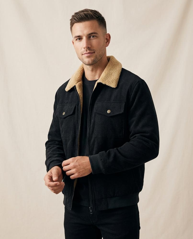 Lands Mode - Tamel | Gefüttert Gerippt Jacke Herren
