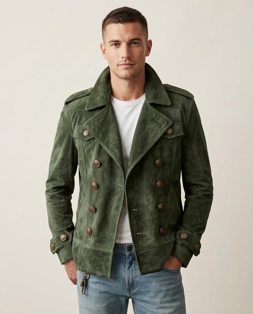 Lands Mode - Saram | Doppelreihig Strukturiert Jacke Herren