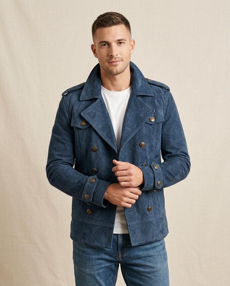 Lands Mode - Saram | Doppelreihig Strukturiert Jacke Herren
