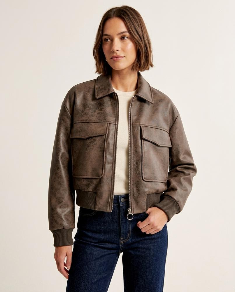 Lands Mode - Lerev | Gewaschen Kurzgeschnitten Jacke Damen