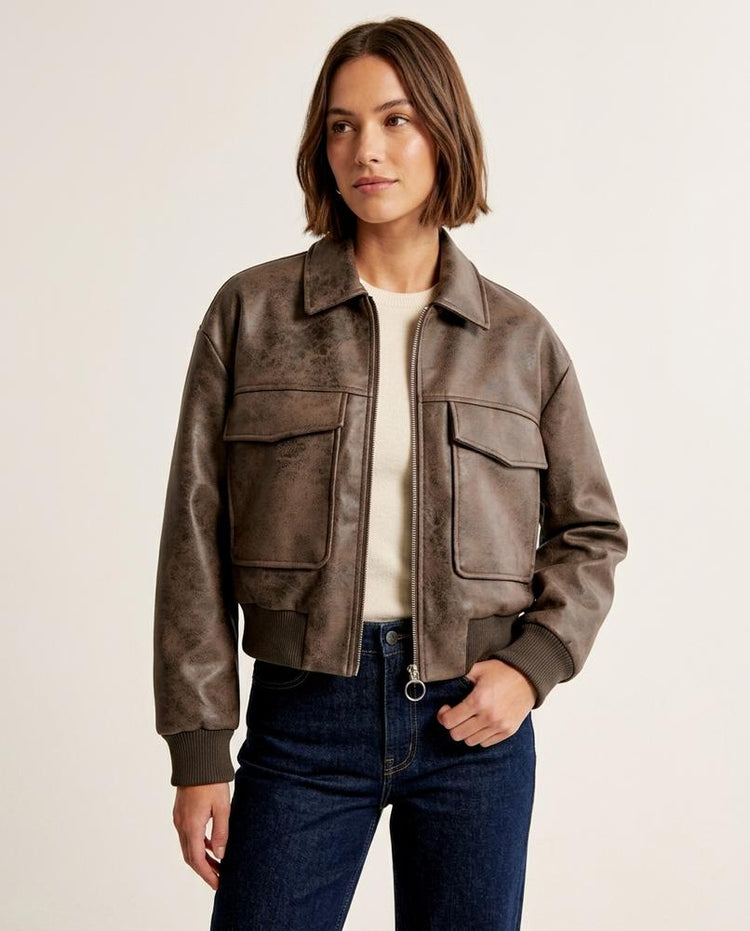 Beanland - Lerev | Gewaschen Kurzgeschnitten Jacke Damen