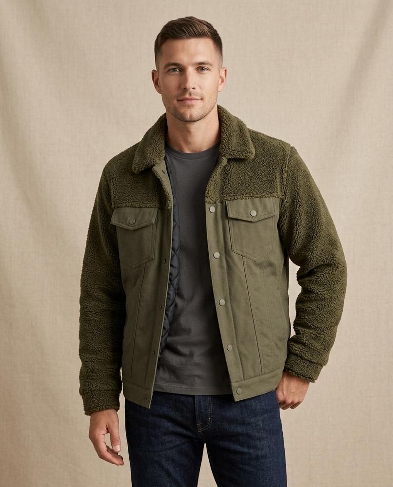 Lands Mode - Letal | Gefütterte Strukturierte Jacke Herren