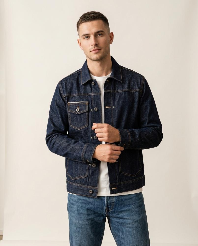 Lands Mode - Lovan | Geknöpfte Jeans Jacke Herren