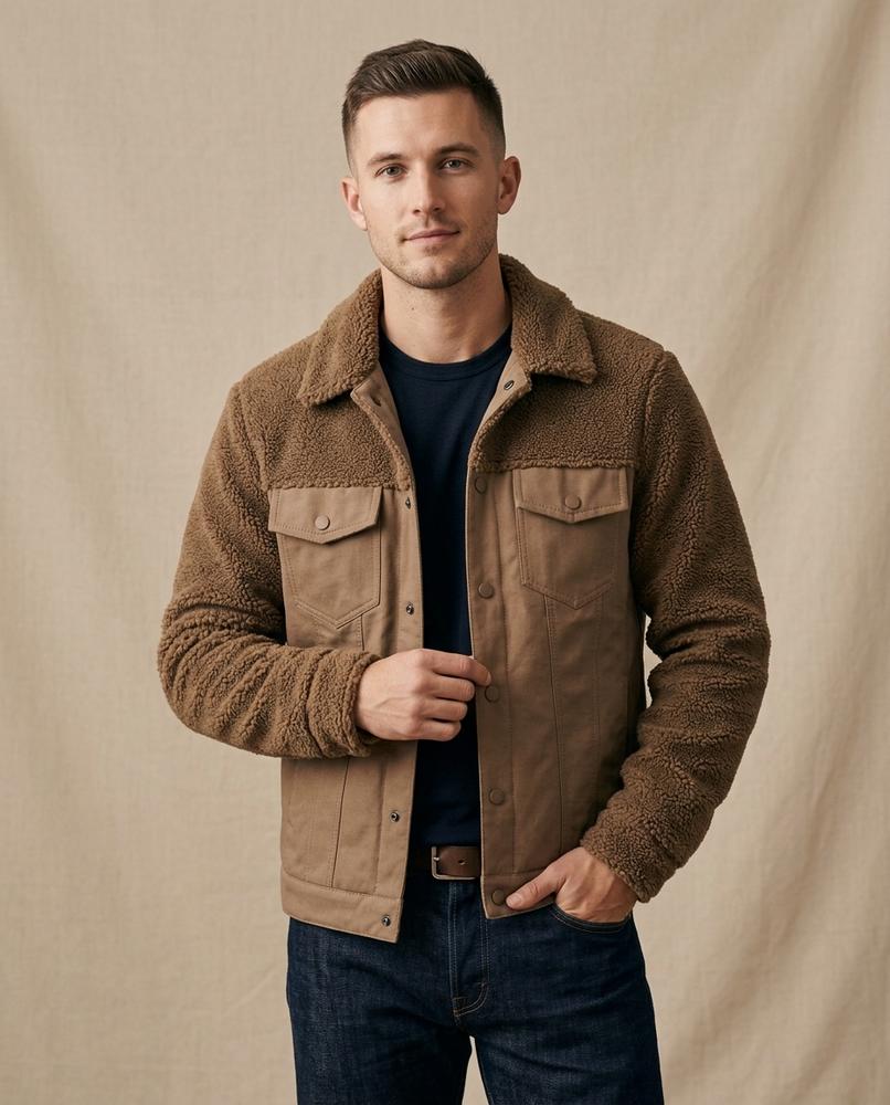 Lands Mode - Letal | Gefütterte Strukturierte Jacke Herren