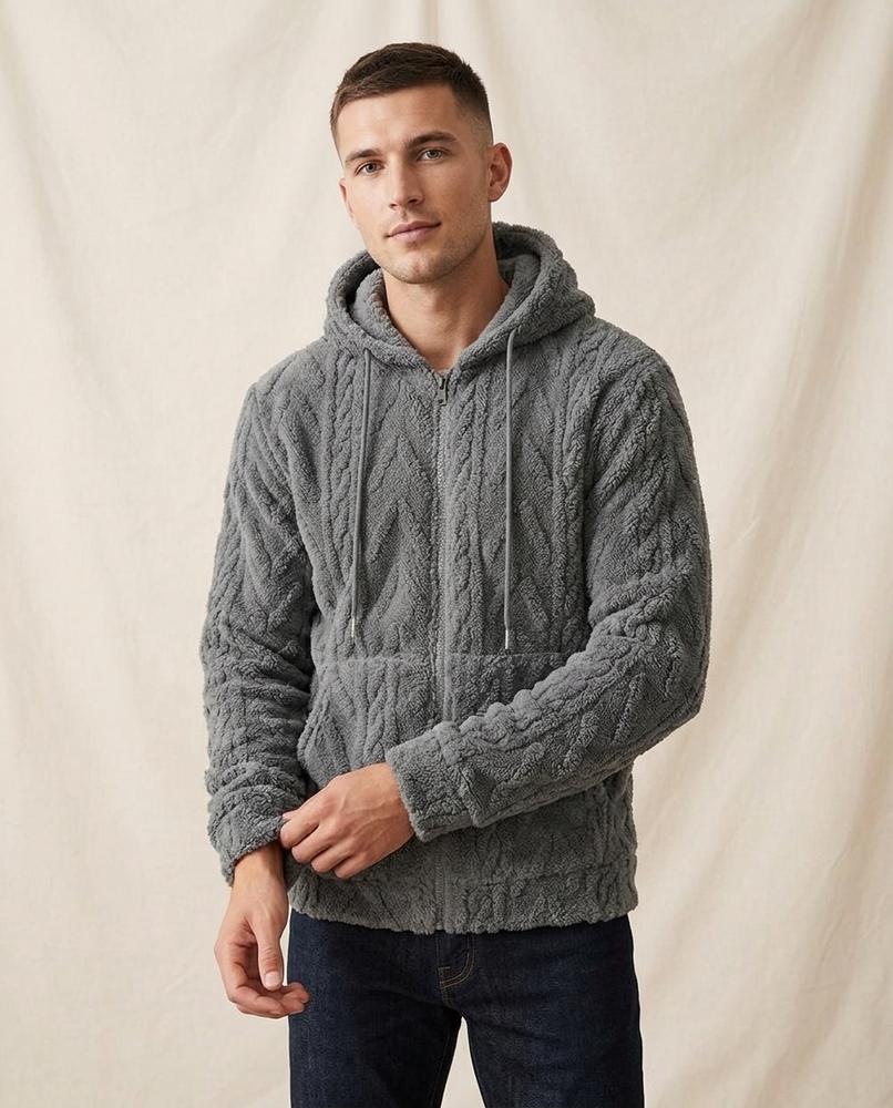 Beanland - Ledan | Strukturierter Hochfloriger Hoodie Unisex