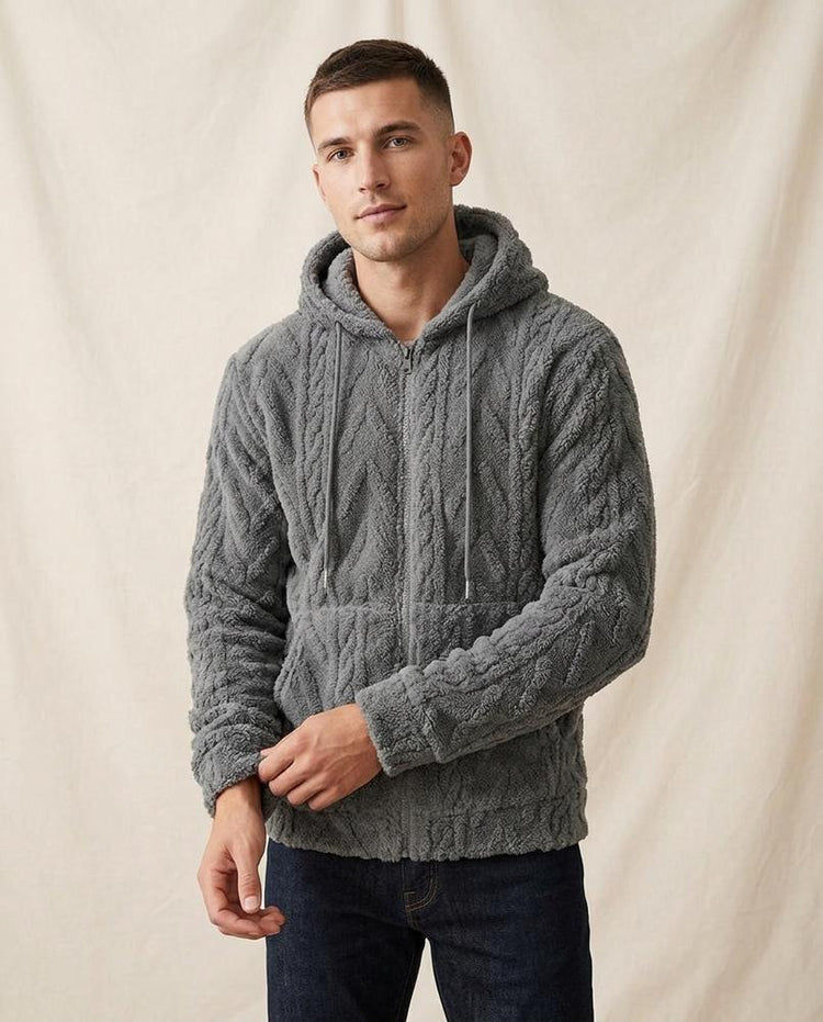 Beanland - Ledan | Strukturierter Hochfloriger Hoodie Unisex