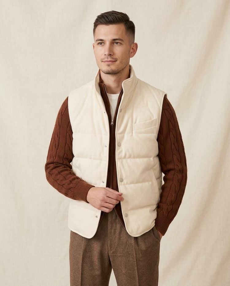 Beanland - Tiken | Gesteppte Cord Weste Herren