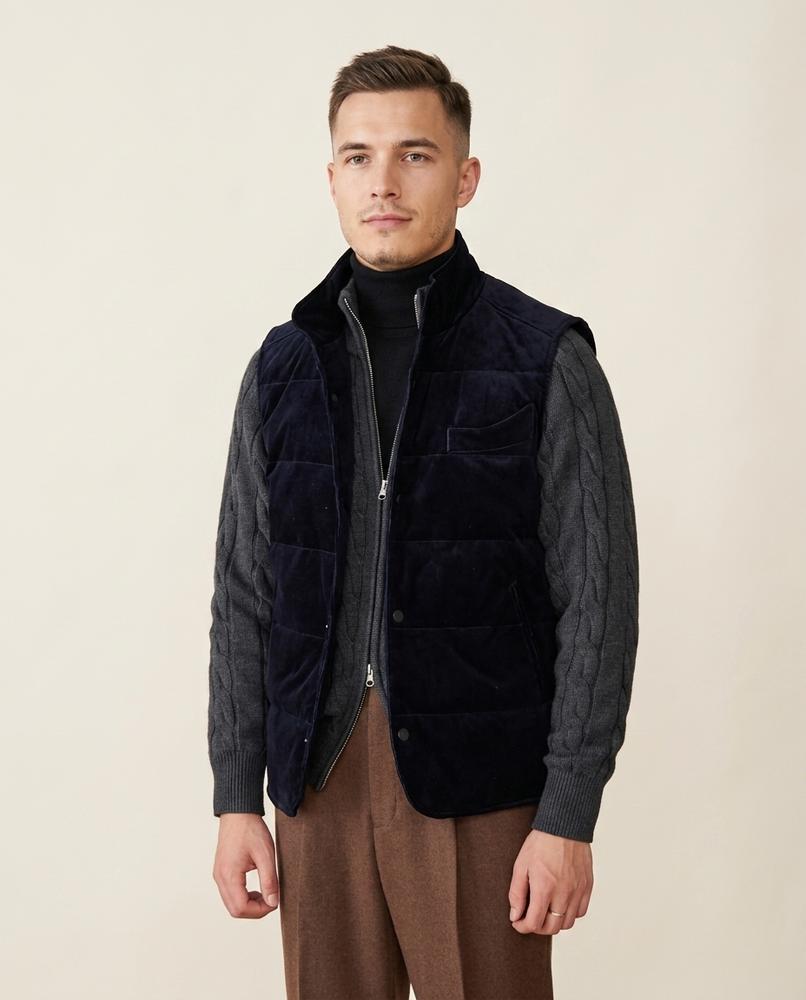 Lands Mode - Tiken | Gesteppte Cord Weste Herren