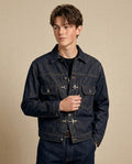 Lands Mode - Yolor | Geknebelte Denim Jacke Herren