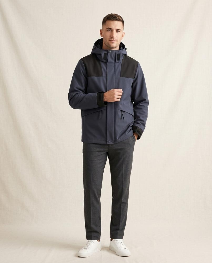 Lands Mode - Ramon | Wasserabweisende Zweifarbige Jacke Herren