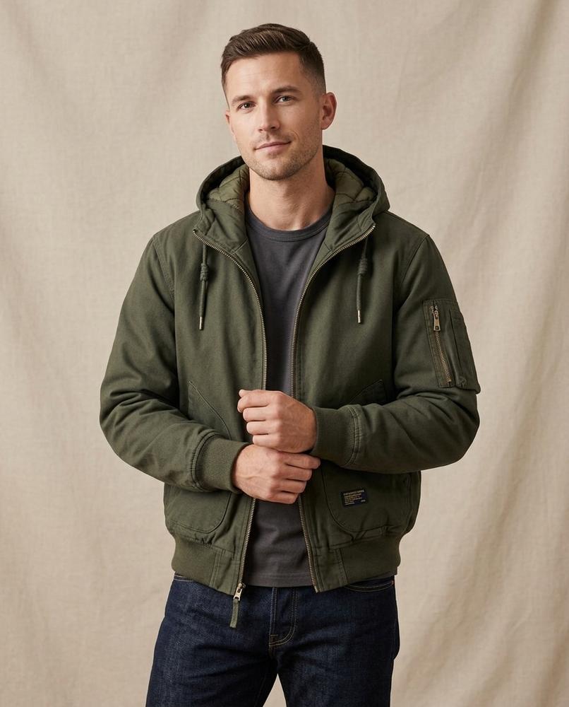 Lands Mode - Talar | Gefütterte Kapuzen Jacke Herren