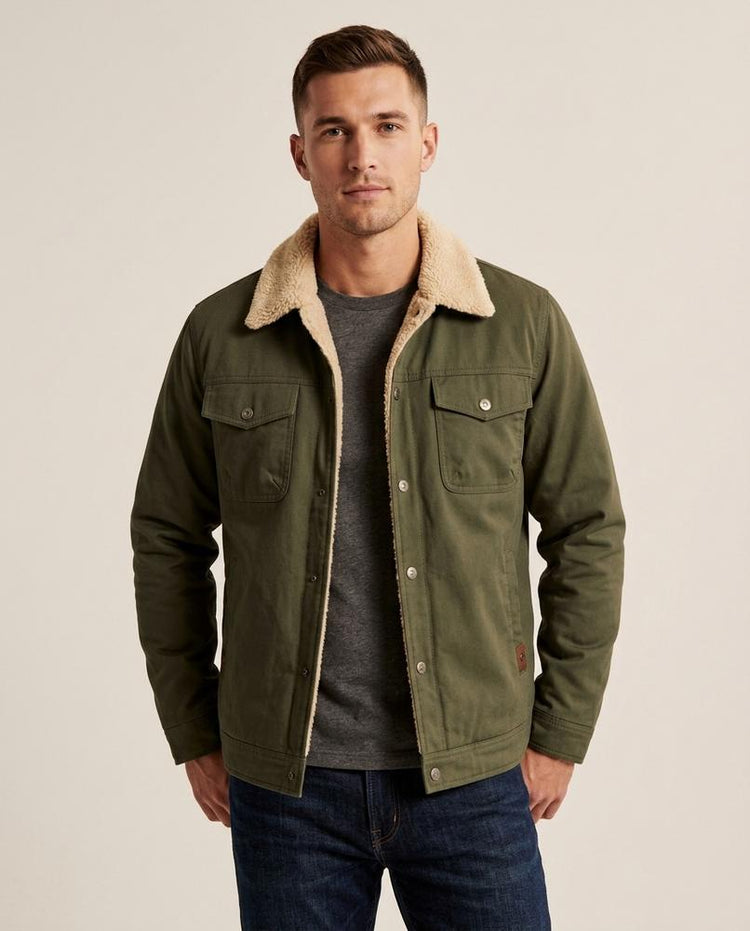 Beanland - Ramin | Gefüttert Druckknopf Jacke Herren