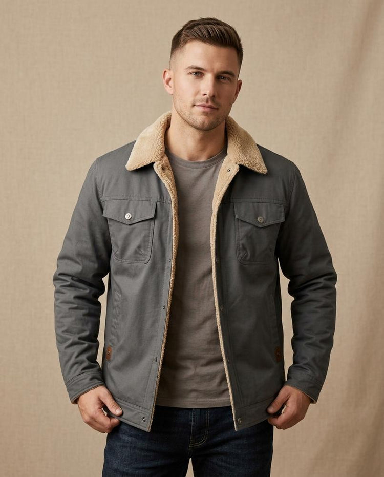 Beanland - Ramin | Gefüttert Druckknopf Jacke Herren