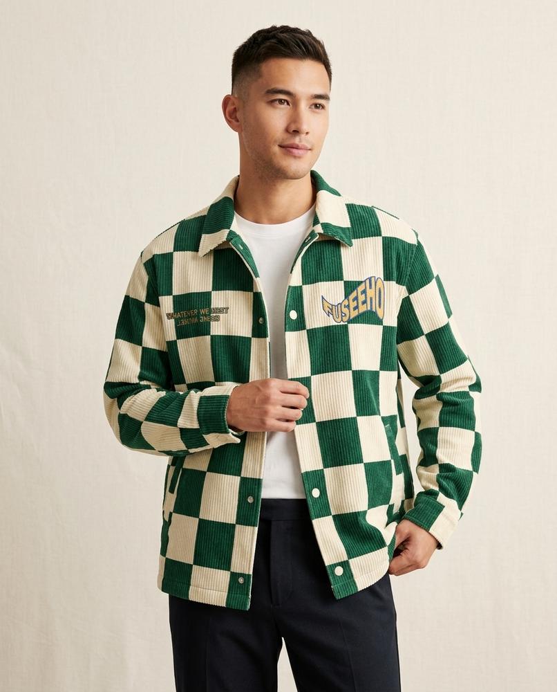 Lands Mode - Arsil | Kariert Gerippt Jacke Herren