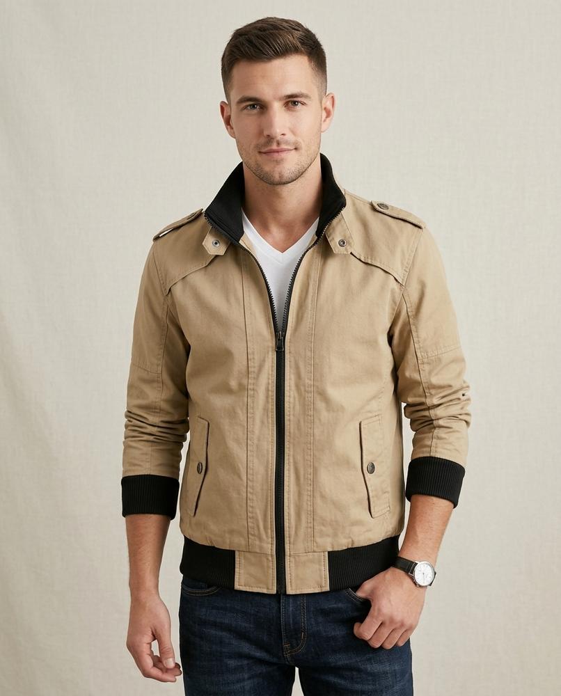 Lands Mode - Rarel | Reißverschluss Stehkragen Jacke Herren